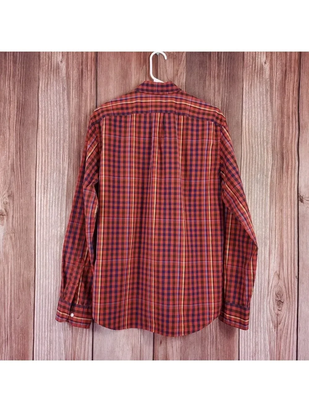 J Crew Mens Medium Secret Wash Slim Fit Long Sleeve Button Down Shirt Stretch